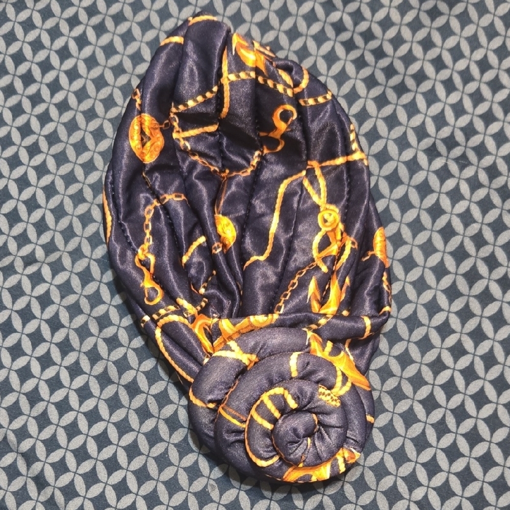Elegant Pre-made Satin Headwrap. Unused, Excellent Condition